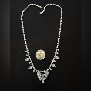Elegant Crystal Teardrop Pendant Necklace